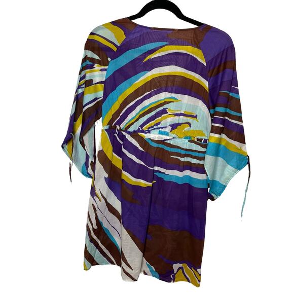 Diane von Furstenberg Multicolor Swimsuit Cover up 100% Cotton Women's Medium - Picture 6 of 7